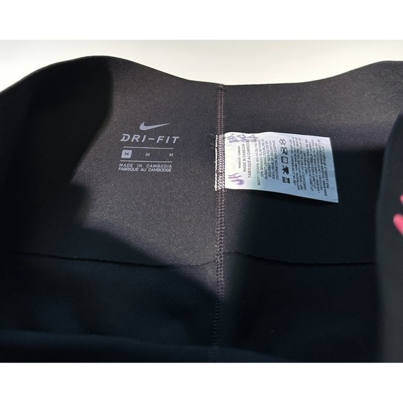 Nike DRI-FIT Womens Black Leggings SZ M - Picture 2 of 8